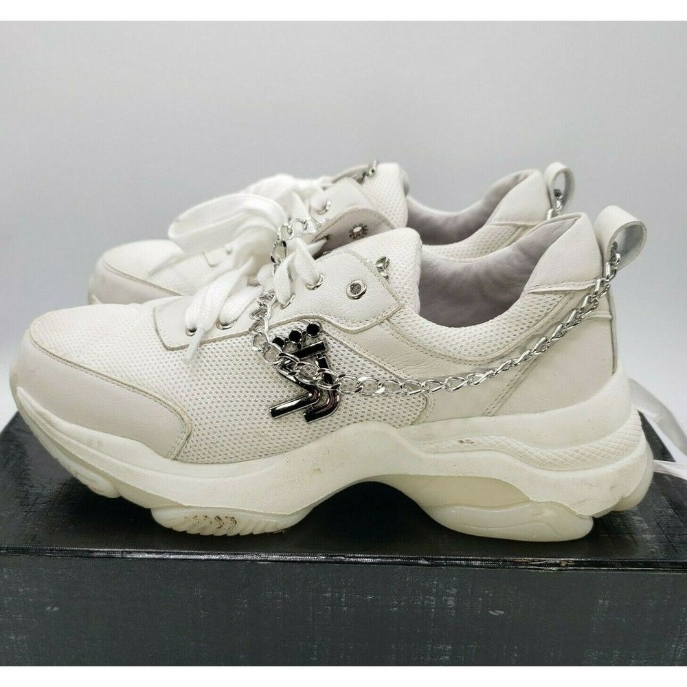 Shane Justin Sneaker Blanco Trainer Size 38/US 6-6.5 womens w Box